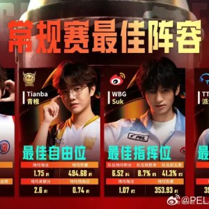 2025PEL夏季赛常规赛最佳阵容：天/青稚/Suk/派大兴
